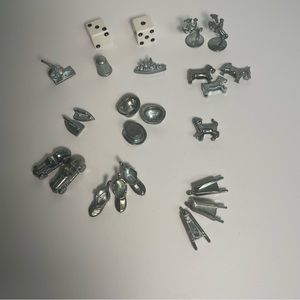 Monopoly Pieces 22 Pieces And Pair of Dice